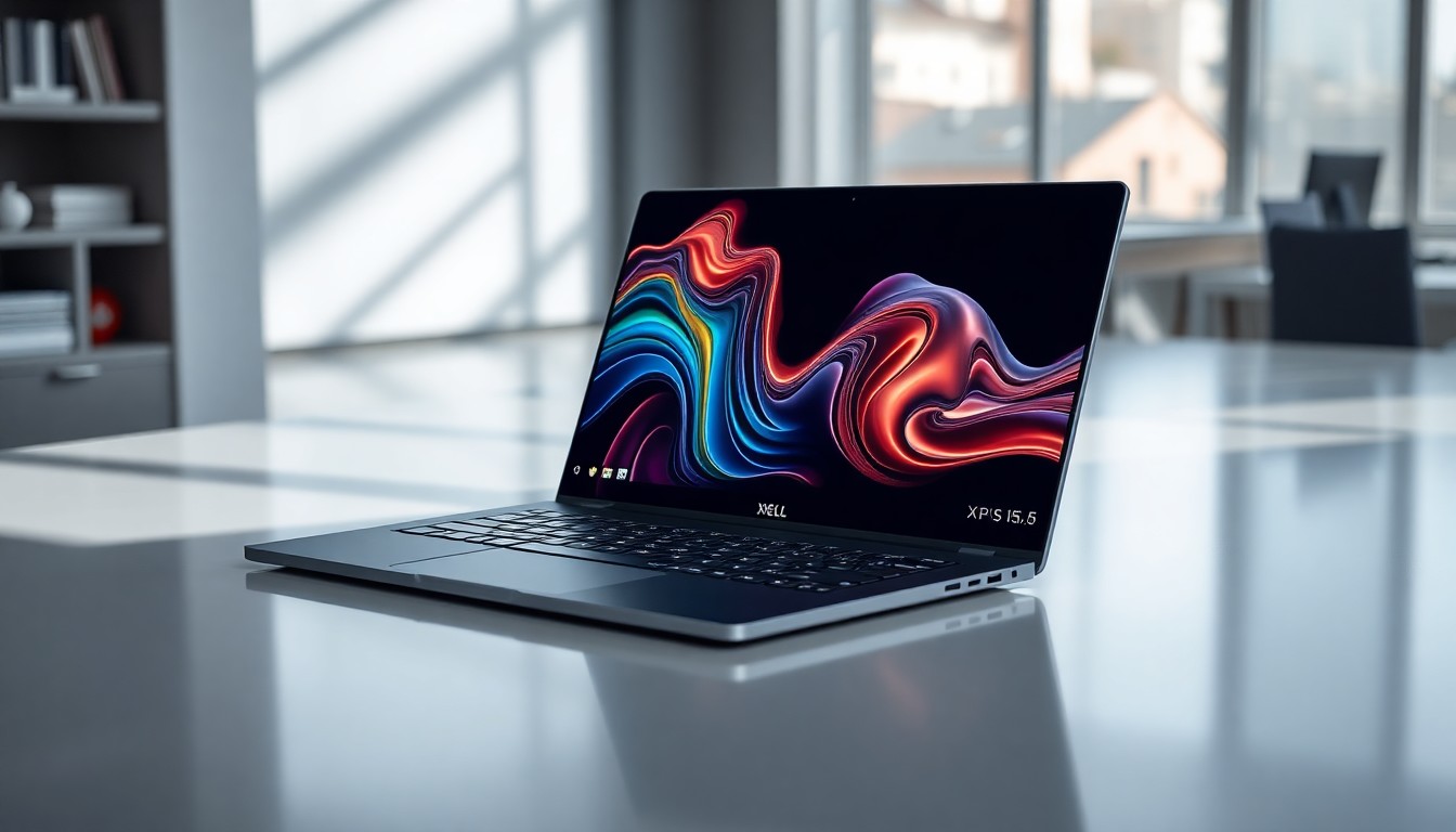 Dell XPS 15 laptop önden görünüm