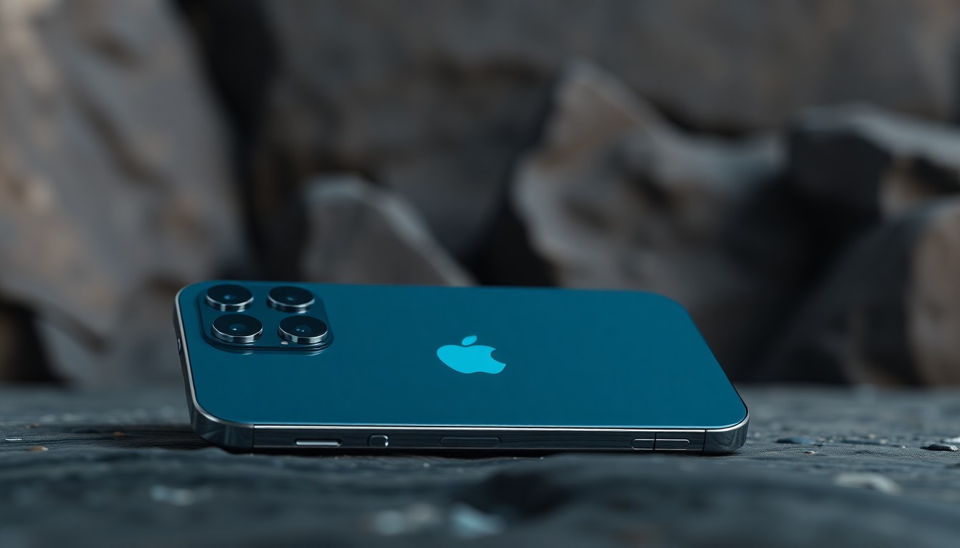 Apple iPhone 15 Pro Titanyum Mavi rengi önden görünüm