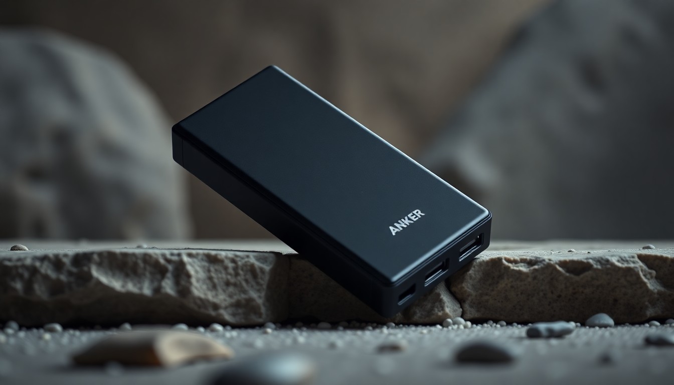Anker PowerCore 20000mAh siyah renkli taşınabilir şarj cihazı