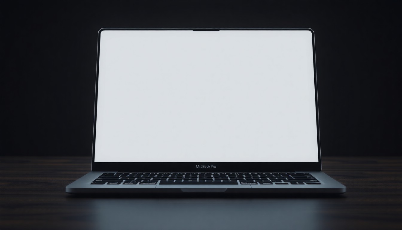 Apple MacBook Pro 14 inç M3 Gümüş rengi, ekranı açık halde