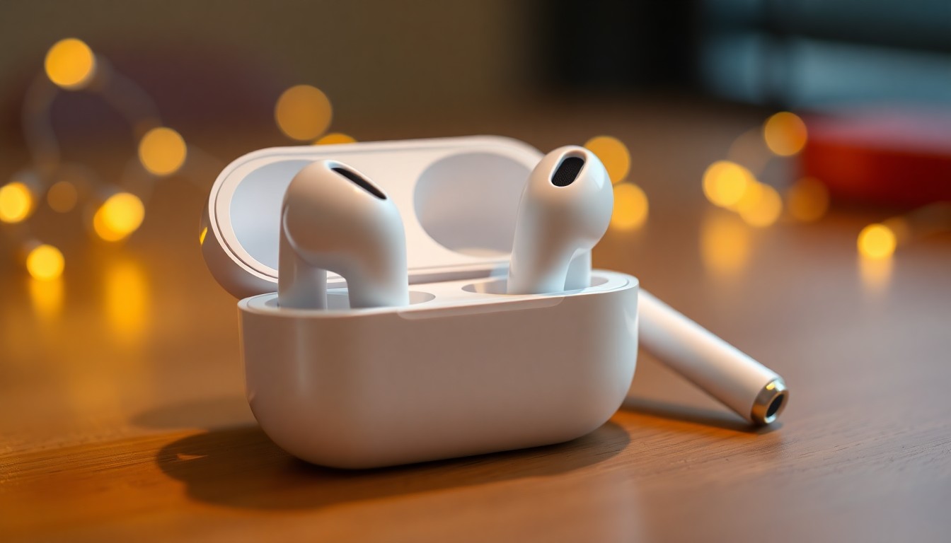 Apple AirPods Pro 2. Nesil kulaklıklar ve şarj kutusu