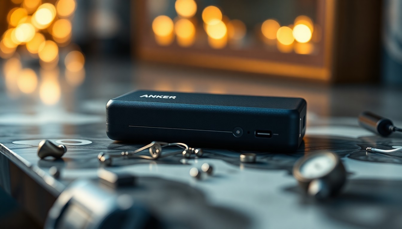 Anker PowerCore 20000mAh siyah renkli taşınabilir şarj cihazı