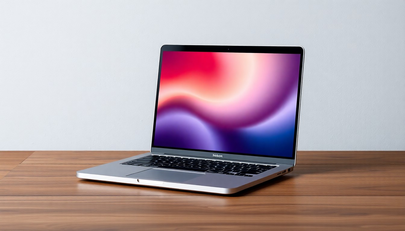 Apple MacBook Pro 14 inç M3 Gümüş rengi, ekranı açık halde