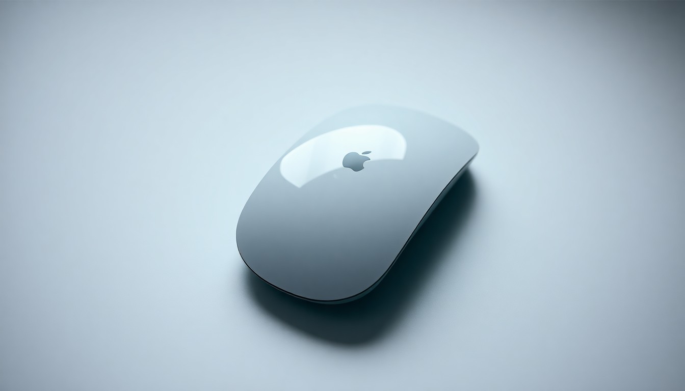 Apple Magic Mouse beyaz renkli üstten görünüm