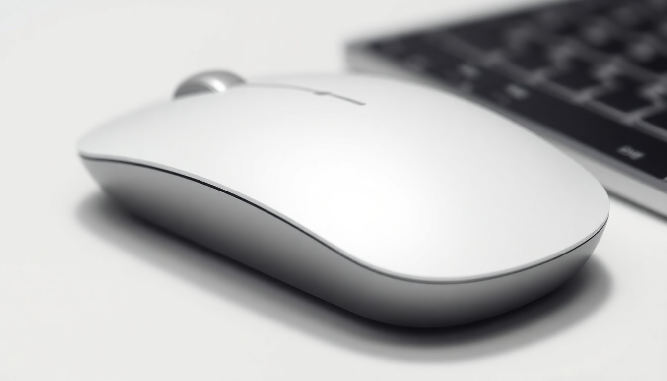 Apple Magic Mouse beyaz renkli üstten görünüm