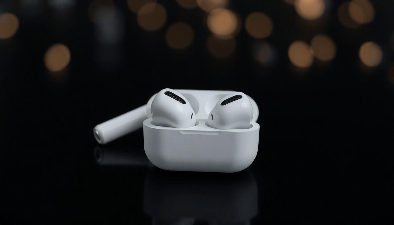Apple AirPods Pro 2. Nesil kulaklıklar ve şarj kutusu