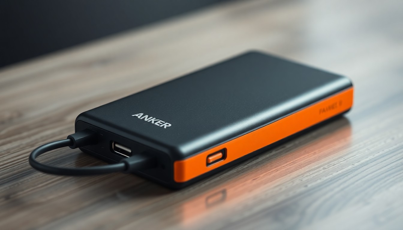 Anker PowerCore 20000mAh siyah renkli taşınabilir şarj cihazı
