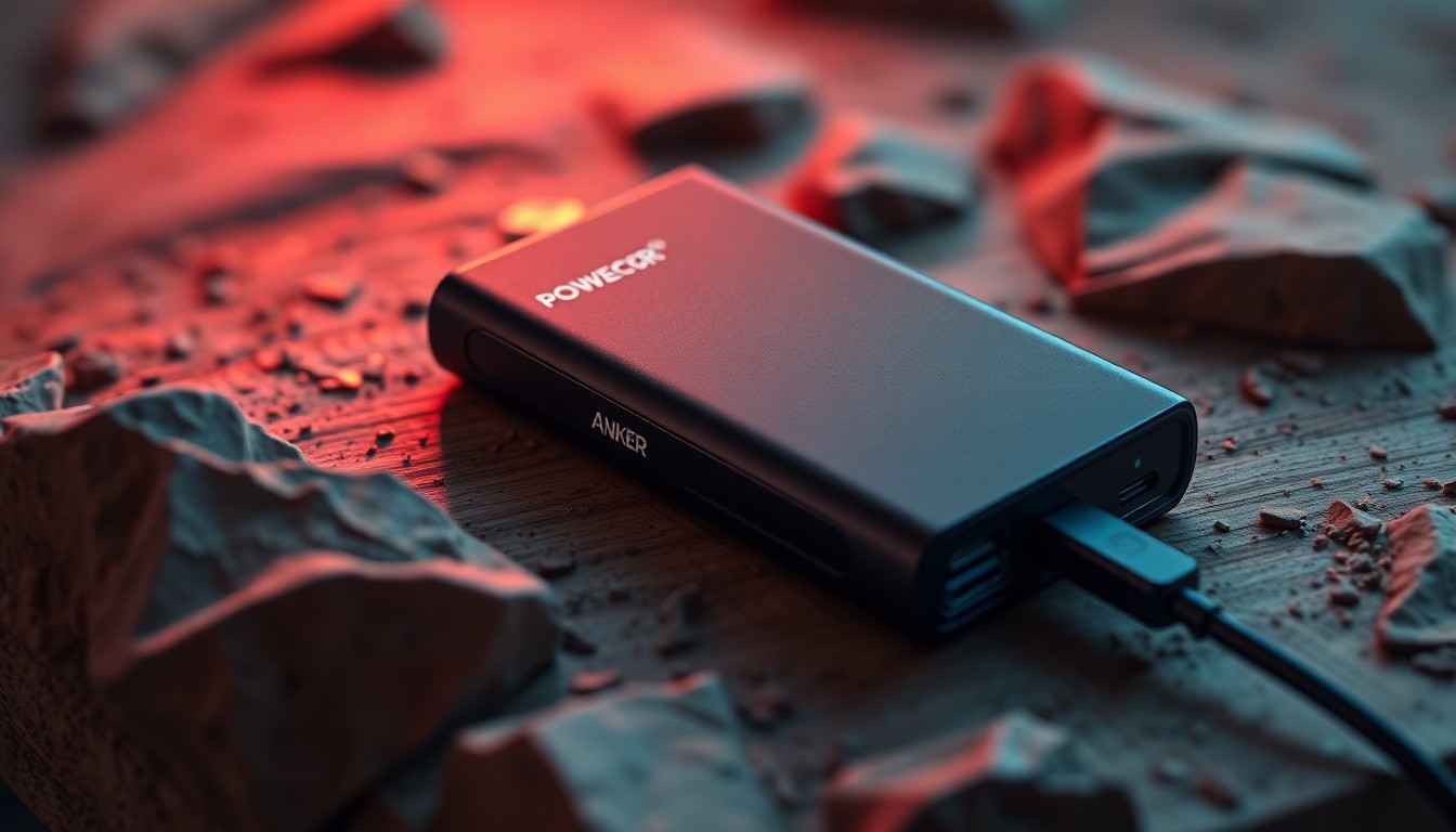 Anker PowerCore 20000mAh siyah renkli taşınabilir şarj cihazı