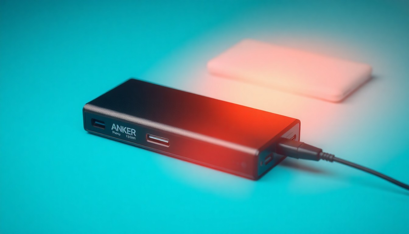 Anker PowerCore 20000mAh siyah renkli taşınabilir şarj cihazı