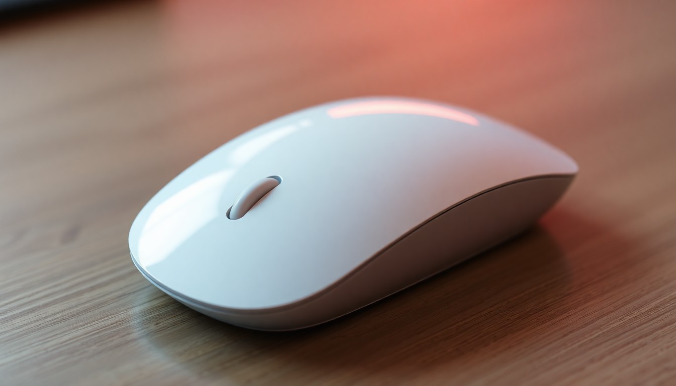 Apple Magic Mouse beyaz renkli üstten görünüm