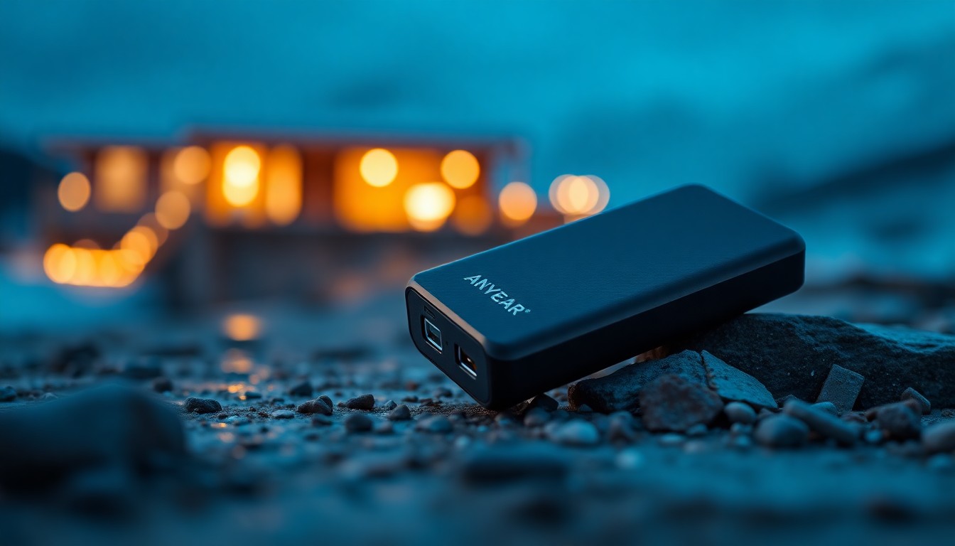 Anker PowerCore 20000mAh siyah renkli taşınabilir şarj cihazı
