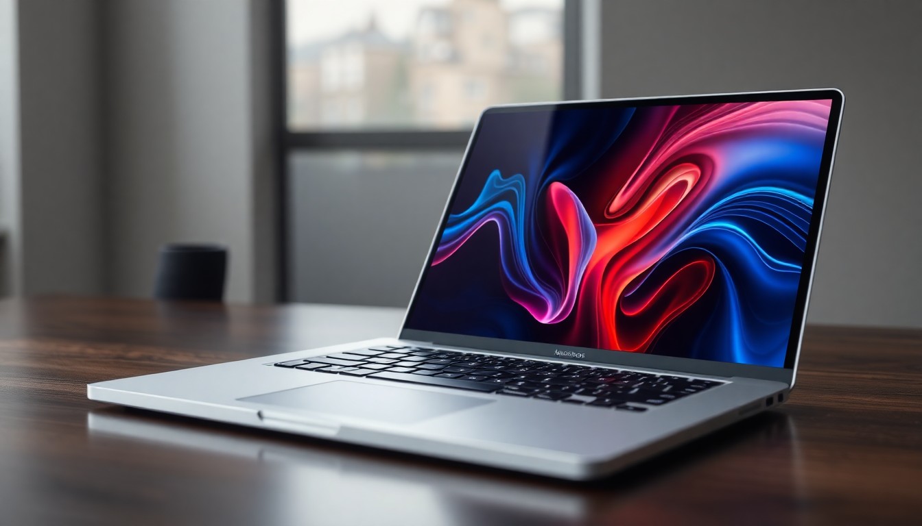 Apple MacBook Pro 14 inç M3 Gümüş rengi, ekranı açık halde