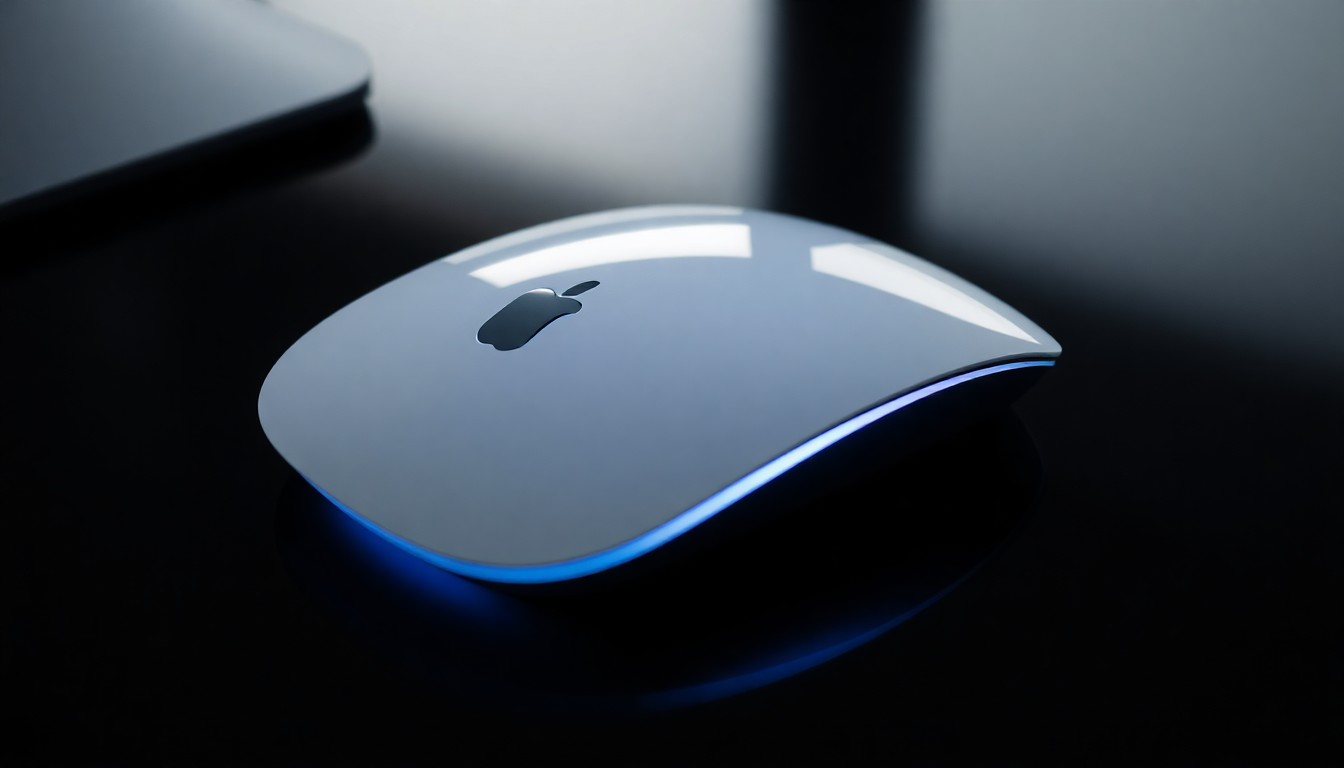 Apple Magic Mouse beyaz renkli üstten görünüm