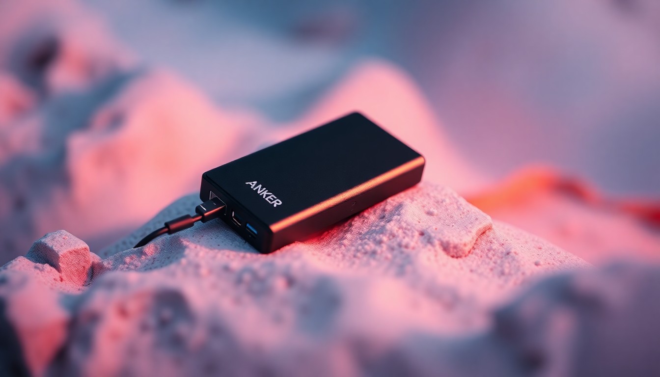 Anker PowerCore 20000mAh siyah renkli taşınabilir şarj cihazı